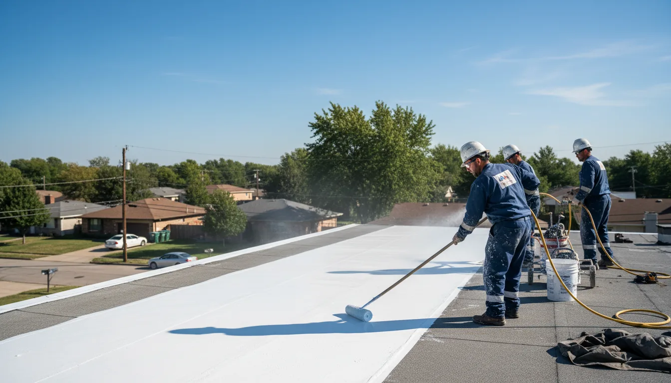 Commercial roof coating in Highland, KS near me